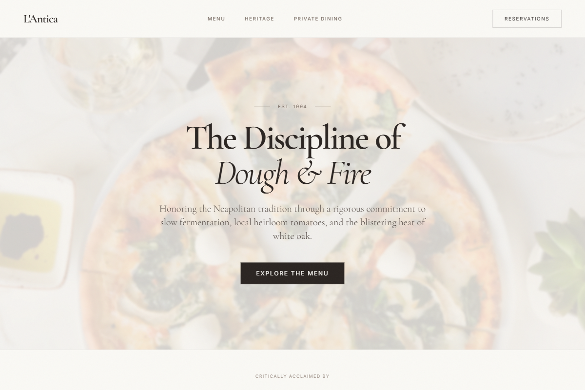 Parchment Menu House Design System